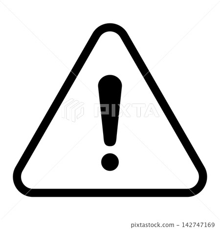 Simple icon illustration of a warning sign: 005 Simple icon illustration of a warning sign: 005 142747169