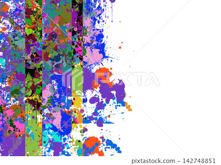 Abstract colorful paint splatter border background with empty copy space. illustration vector design background Abstract colorful paint splatter border background with empty copy space. illustration vector design background 142748851