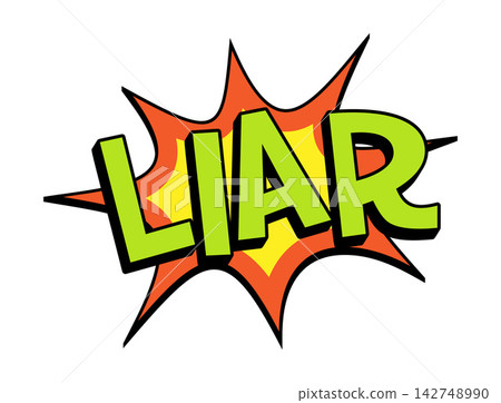 LIAR Comic Book Pop Art Explosion Burst Graphic 142748990