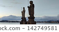 The sky, the lake, and Jizo statues. 142749581