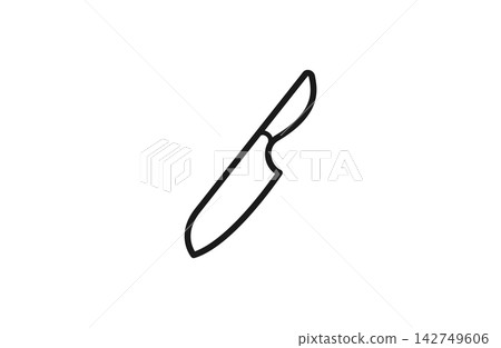 廚房刀具線條藝術圖標 142749606