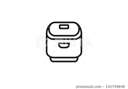 電飯煲線條藝術圖標 電飯煲線條藝術圖標 142749646