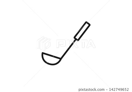 Ladle line art icon Ladle line art icon 142749652
