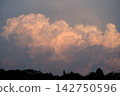 Cumulonimbus clouds appearing on a summer evening 142750596