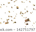 Floating Scattered Rolled Up Money Banknotes Transparent Overlay 50 Euro 142751797