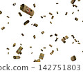 loating Scattered Rolled Up Money Banknotes Transparent Overlay Canadian Dollar. 142751803