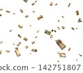 Floating Scattered Rolled Up Money Banknotes Transparent Overlay Japanese Yen 142751807