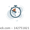Fast or slow service,last minute stopwatch, limited time clock, deadline timer 142751821