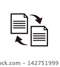 Icon representing the synchronization and updating of document files 142751999