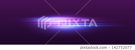 Purple and blue light beams crossing dark space generating a futuristic energy effect Purple and blue light beams crossing dark space generating a futuristic energy effect 142752077