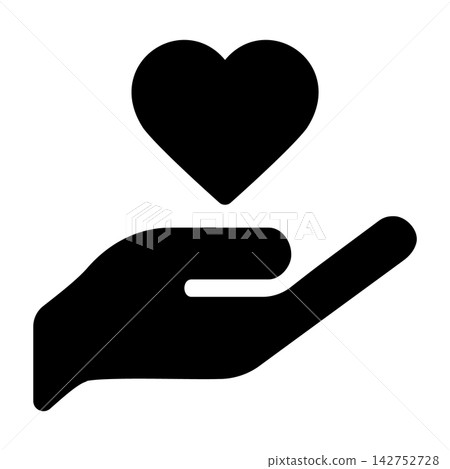 A hand supporting a heart (icon) 142752728