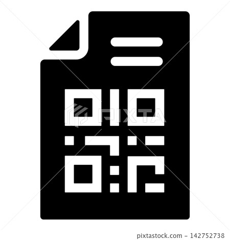 File icon with QR code printed on it File icon with QR code printed on it 142752738