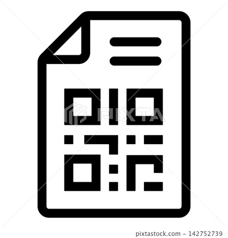 File icon with QR code printed on it File icon with QR code printed on it 142752739