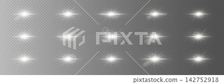 White light flares and starbursts creating a bright glowing effect on transparent background White light flares and starbursts creating a bright glowing effect on transparent background 142752918