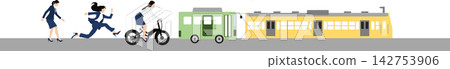 Commuting illustration Commuting illustration 142753906