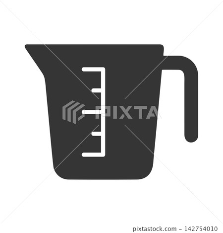 簡單的量杯剪影圖標 142754010