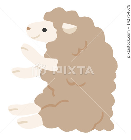 可愛的坐姿綿羊向量插圖 | 綿羊,羊年,生肖,動物角色 可愛的坐姿綿羊向量插圖 | 綿羊,羊年,生肖,動物角色 142754079