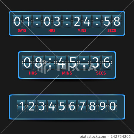 Blue Flip Clock Countdown Timer Set Blue Flip Clock Countdown Timer Set 142754205