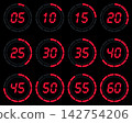 Red Digital Timer Countdown Clock Set 142754206
