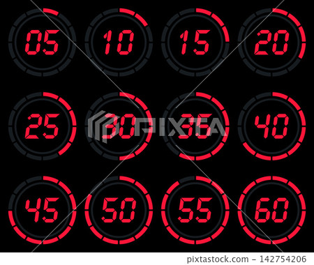 Red Digital Timer Countdown Clock Set 142754206