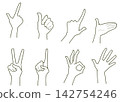 Hand illustration (green) 142754246