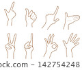 Hand illustration (sepia) 142754248