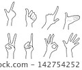 Hand illustration (black) 142754252