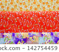 Beautiful Japanese patterned background paper 142754459