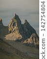 Close-up of jagged peaks of Brunnhorn mountain at Stokksnes beach, South East Iceland 142754804