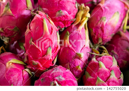 fresh dragon fruit in the market fresh dragon fruit in the market 142755020