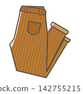 Corduroy pants. Autumn clothes. Brown trousers. 142755215