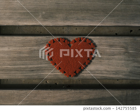 decorative red heart on wood decorative red heart on wood 142755585