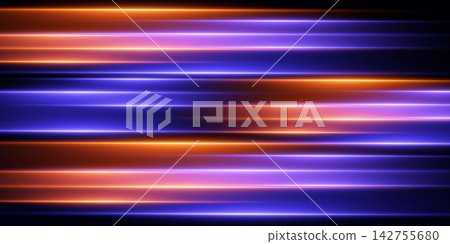 Abstract background with glowing horizontal lines in purple, blue, and orange colors Abstract background with glowing horizontal lines in purple, blue, and orange colors 142755680