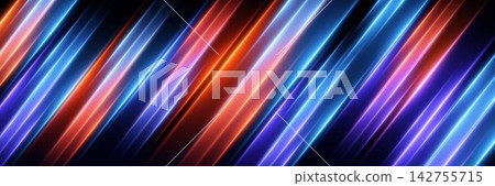 Abstract pattern featuring bright glowing neon lines creating a dynamic background Abstract pattern featuring bright glowing neon lines creating a dynamic background 142755715
