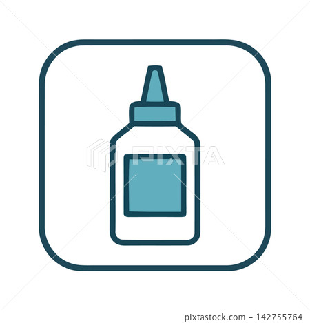 Clean vector icon of a liquid product dispenser, perfect for beauty, soap, sanitizer, or health care concepts. 142755764