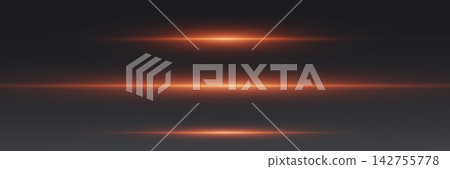 Abstract background with horizontal orange light streaks and optical flare effect Abstract background with horizontal orange light streaks and optical flare effect 142755778