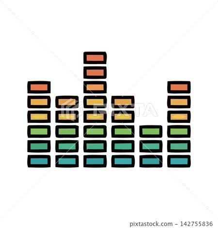 Concept illustration of a colorful stacked bar graph perfect for business reports, financial analysis, and data presentation. Concept illustration of a colorful stacked bar graph perfect for business reports, financial analysis, and data presentation. 142755836