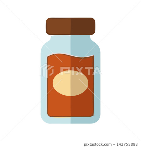 Simple graphic element showing a condiment bottle or spice jar, perfect for restaurant menus and modern brand concepts. Simple graphic element showing a condiment bottle or spice jar, perfect for restaurant menus and modern brand concepts. 142755888