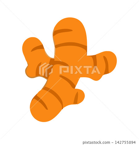 Simple and adorable cartoon illustration of a bright orange carrot vegetable. 142755894