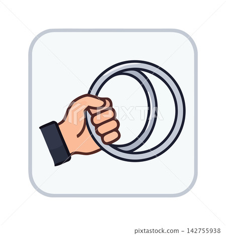 Clean line art illustration of two connected loops symbolizing cycles, continuity, growth, and eternal connections for modern design assets. Clean line art illustration of two connected loops symbolizing cycles, continuity, growth, and eternal connections for modern design assets. 142755938