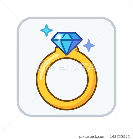 Clean and elegant diamond jewel graphic, perfect for luxury branding or jewelry design. Clean and elegant diamond jewel graphic, perfect for luxury branding or jewelry design. 142755955