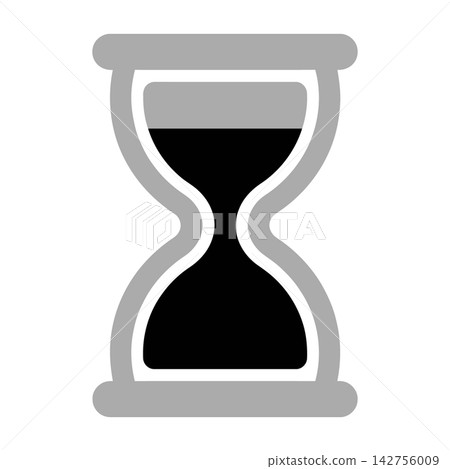 Simple Hourglass Icon Symbolizing Time and Patience Simple Hourglass Icon Symbolizing Time and Patience 142756009