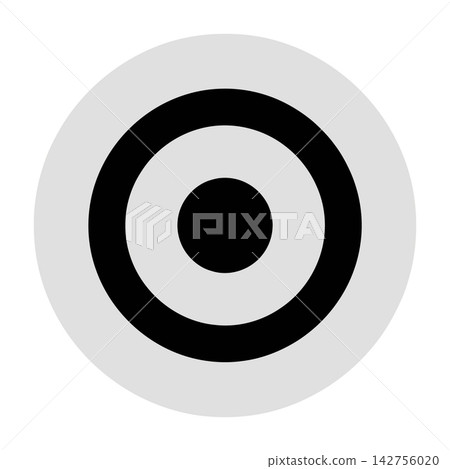 Black and white abstract concentric circles pattern on white background Black and white abstract concentric circles pattern on white background 142756020
