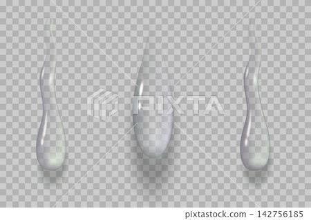 Transparent water drops or liquid elements falling on a checkered background Transparent water drops or liquid elements falling on a checkered background 142756185