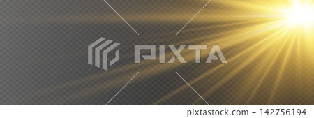 Golden light effect radiating from corner creating a soft glow Golden light effect radiating from corner creating a soft glow 142756194