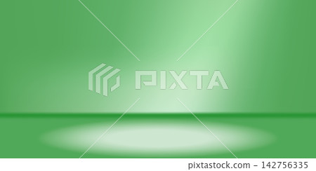 Abstract dark green studio bg with spot light 3D ray. Stage backdrop for spring scene, bright wall and floor for awards ceremony. Soft gobo pattern, podium limbo platform, natural presentation room Abstract dark green studio bg with spot light 3D ray. Stage backdrop for spring scene, bright wall and floor for awards ceremony. Soft gobo pattern, podium limbo platform, natural presentation room 142756335