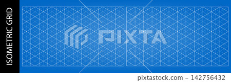 Triangle grid pattern, linear lattice, cubic graph blueprint template. Isometric wireframe layout at 60 angle calculation, white line guide. Diamond seamless technical elements, hexagon map overlay. Triangle grid pattern, linear lattice, cubic graph blueprint template. Isometric wireframe layout at 60 angle calculation, white line guide. Diamond seamless technical elements, hexagon map overlay. 142756432