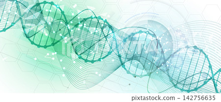 Abstract science and technology background, DNA strands, neural network connected molecules Abstract science and technology background, DNA strands, neural network connected molecules 142756635