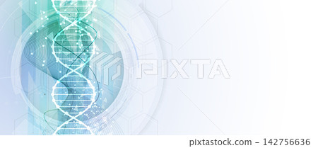 Abstract science and technology background, DNA strands, neural network connected molecules Abstract science and technology background, DNA strands, neural network connected molecules 142756636