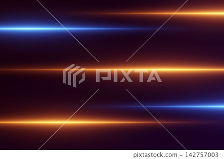 Abstract parallel glowing lines illuminate a dark background, representing digital energy and technology Abstract parallel glowing lines illuminate a dark background, representing digital energy and technology 142757003